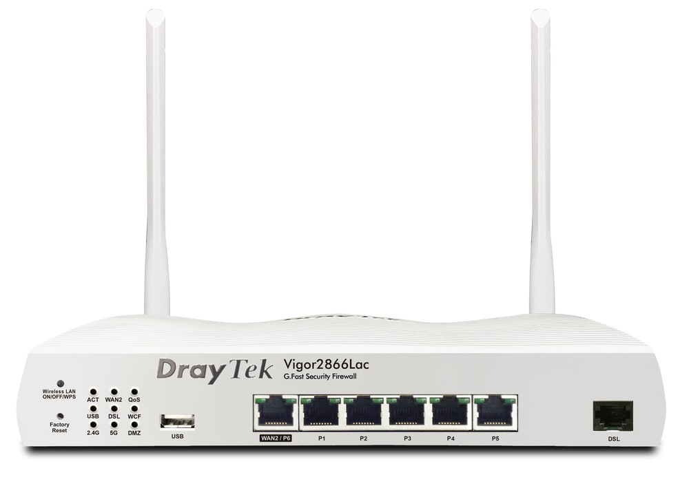 Vigor 2866LAC AC1300 Dual-WAN VDSL2/ADSL2+ WiFi 5 Router