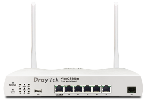 Vigor 2866LAC AC1300 Dual-WAN VDSL2/ADSL2+ WiFi 5 Router