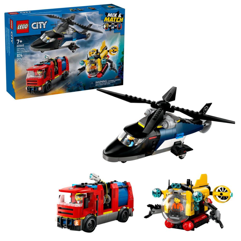 Helicopter, Fire Truck & Submarine Remix #60462