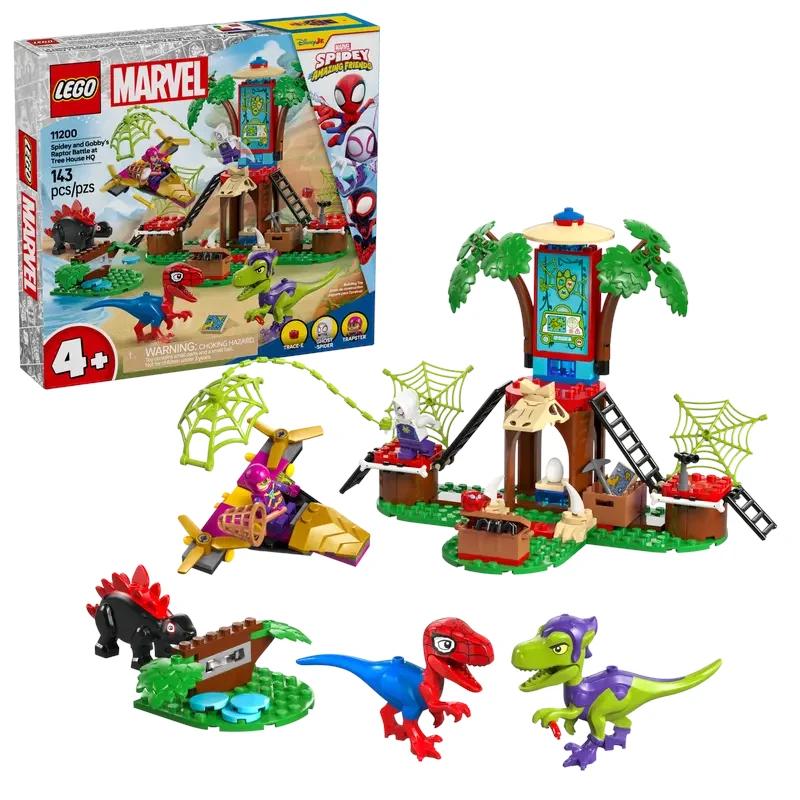 Spidey And Gobby's Raptor Battle At Tree House HQ #11200
