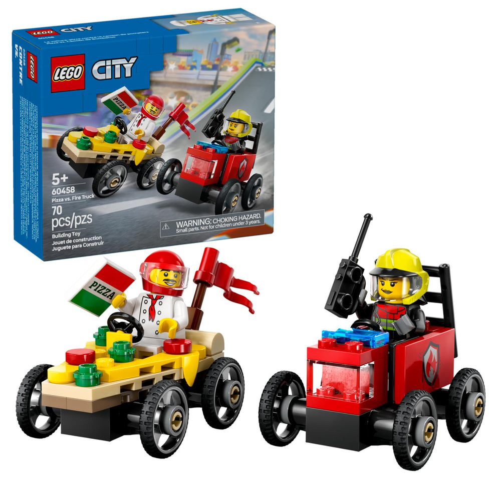 Pizza Vs. Fire Truck Race Car Pack #60458