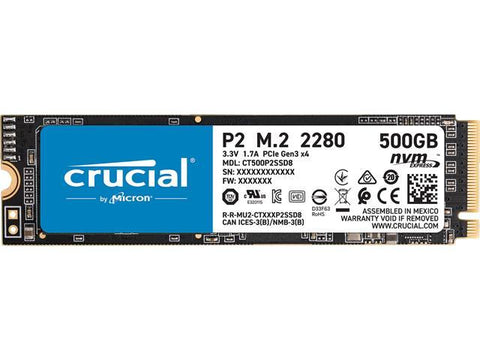 Crucial P2 500GB NVMe M.2 2280 SSD