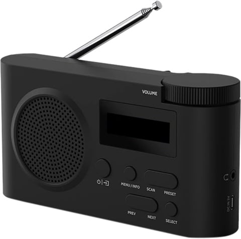 Crystal 79308pi DAB/FM Portable Radio - Black