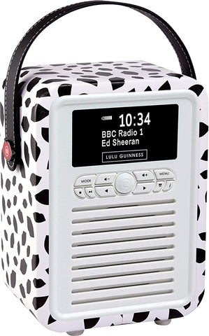 Portable Retro Mini DAB & DAB - Lulu Guinness Black Lip