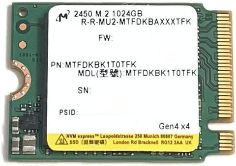 Micron 2450 MTFDKBK1T0TFK 1TB M.2 2230 NVMe SSD