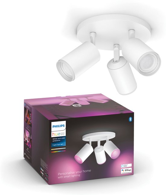 Hue Fugato White and Color Ambiance Opbouwspot 3-Spots