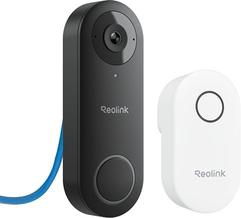 PoE Video Doorbell 5MP Camera with Chime Black