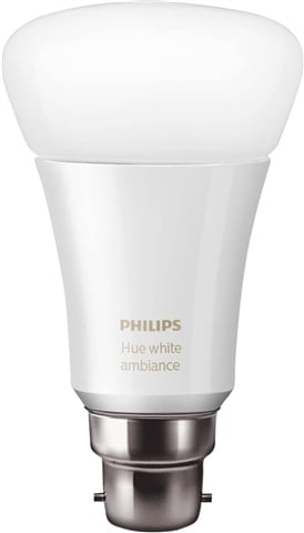 Hue Ambiance B22 Smart Light Bulb, 9.5 W, White (1x Bulb)