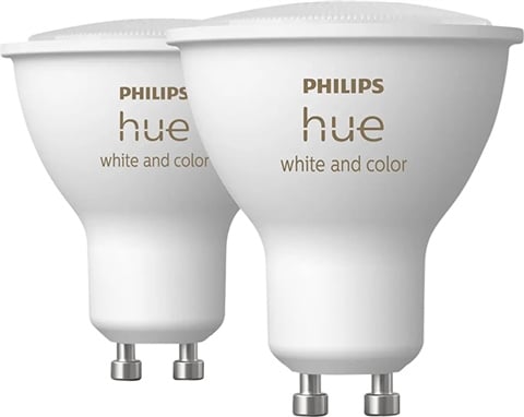 Hue GU10 Smart Bulb, 5.7 W, White Color Ambiance (2x Bulb)