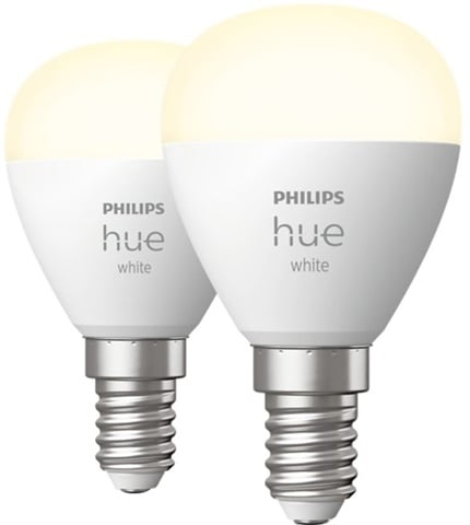 Hue White lustre P45 Soft Warm White (2X E14 bulbs)