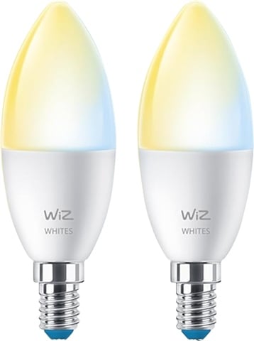 Wiz E14 C37 Colour Smart LED 4.9W (40W) Candle Bulb (2 Pack)