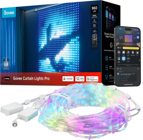 Govee Curtain Lights Pro (H70B6) 960 LEDs Curtain Lights