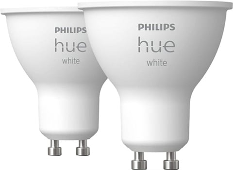 Hue GU10 Spot Smart Bulb, 5.2W, White (2x Bulb)