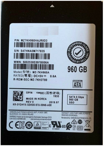 Samsung MZ-7KH960A 960GB 2.5 inch SATA SSD