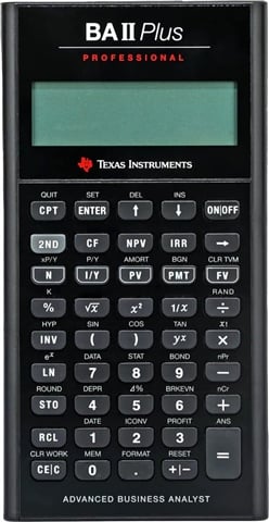 BA II Plus Professional Financiële Rekenmachine