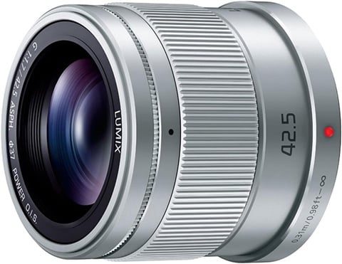 H-HS043 Lumix G 42.5mm f/1.7 Aspherical Power O.I.S. Silver Lens