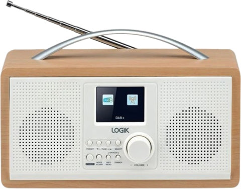 L45DABW23 Portable DAB+/FM Radio - White & Brown