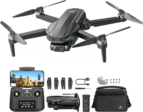 D65 4K EIS Camera Drone with 2-Axis Gimbal w/All Accessories