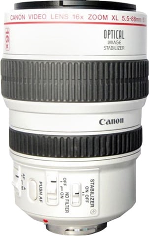 XL 5.5-88mm f/1.6-2.6 16x IS Zoom White Lens