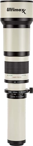 Ultimaxx 650-1300mm f/8 Telephoto Zoom Lens (UM-ZL650WWS)
