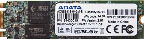 AXNS381E 64GB M.2 2280 SATA SSD