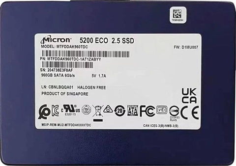 5200 Eco MTFDDAK960TDC 2.5" 960GB SATA SSD