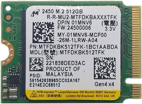 2450 MTFDKBK512TFK 512GB NVMe M.2 2230
