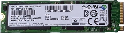 PM961 MZ-VLW2560 256GB 2280 NVMe M.2