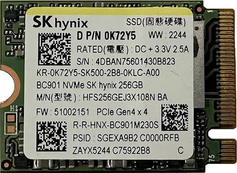 BC901 256GB 2230 NVMe M.2 SSD