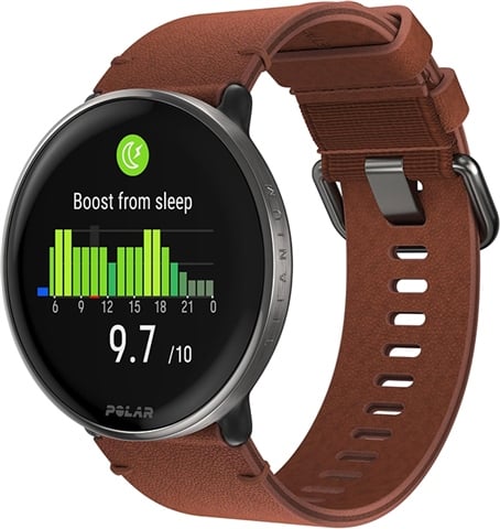 Polar Ignite 3 Titanium Leather Strap