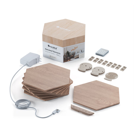 Elements Wood Like Hexagons Starter Kit (7x Panels)