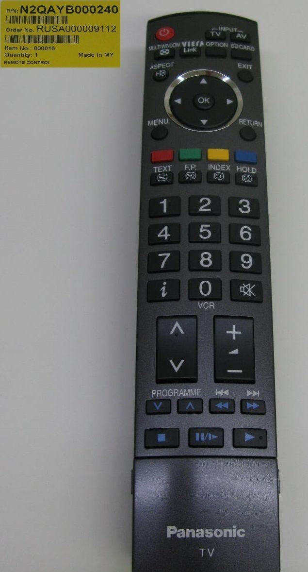 Originele Panasonic N2QAYB000240 Afstandsbediening