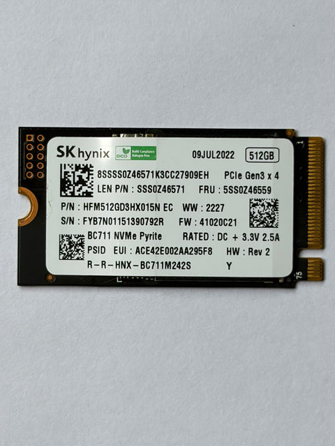 SK Hynix BC711 256GB NVMe M.2 2242 SSD