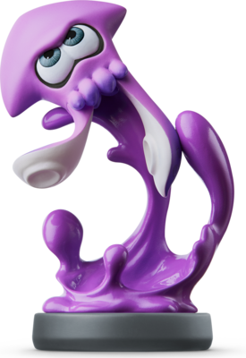 Inkling Squid (Neon Purple) - Amiibo Splatoon series