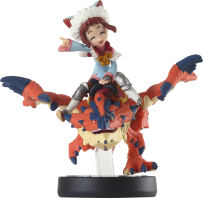 One-Eyed Rathalos and Rider - Girl - Amiibo Monster Hunter Stories series