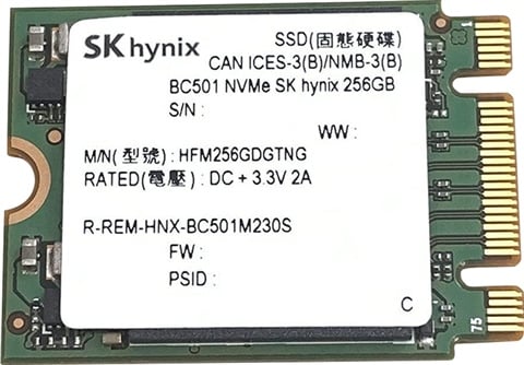 BC501 256GB 2230 NVMe M.2 SSD