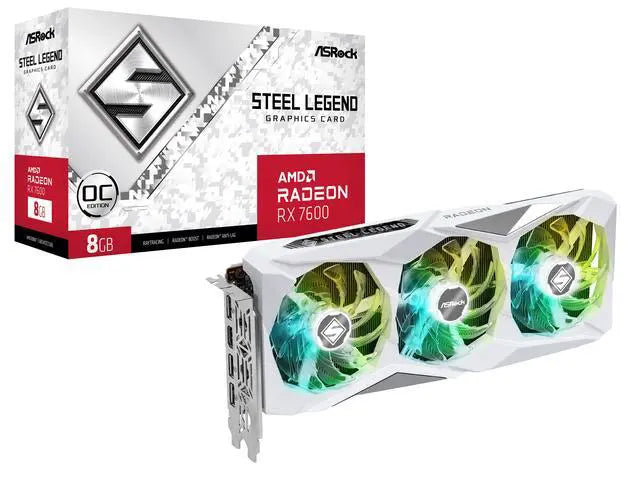AMD Radeon RX 7600 Steel Legend OC 8GB GDDR6