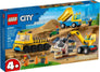 Construction Trucks and Wrecking Ball Crane #60391