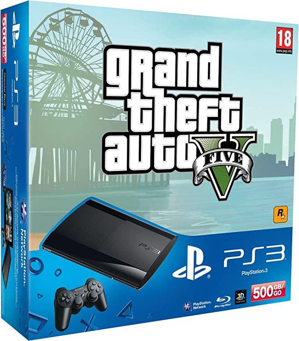 Playstation 3 500GB Super Slim Grand Theft Auto V Bundle