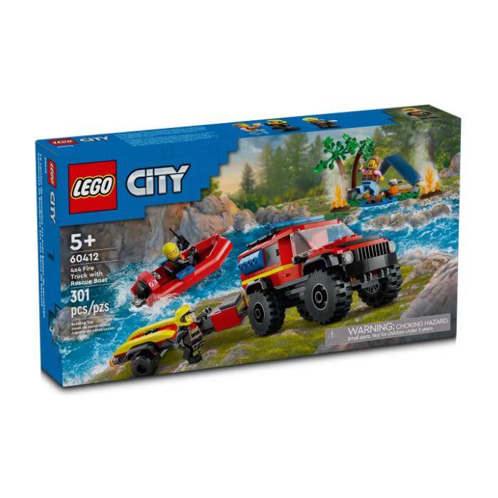 4x4 Fire Truck with Rescue Boat #60412