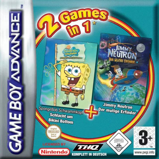 2 Games In 1: Spongebob Bikini Bottom & Jimmy Neutron