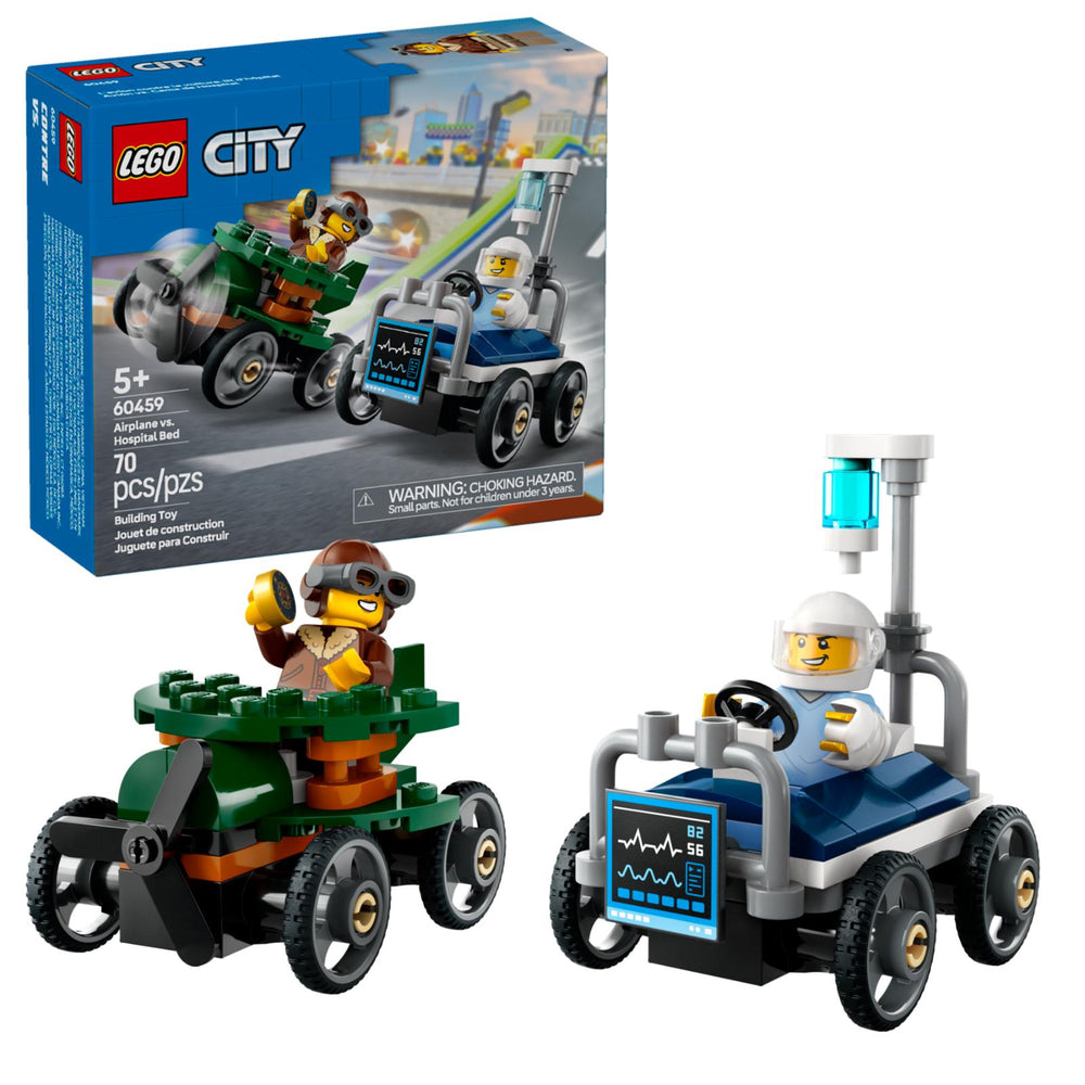 Airplane Vs. Hospital Bed Race Car Pack #60459