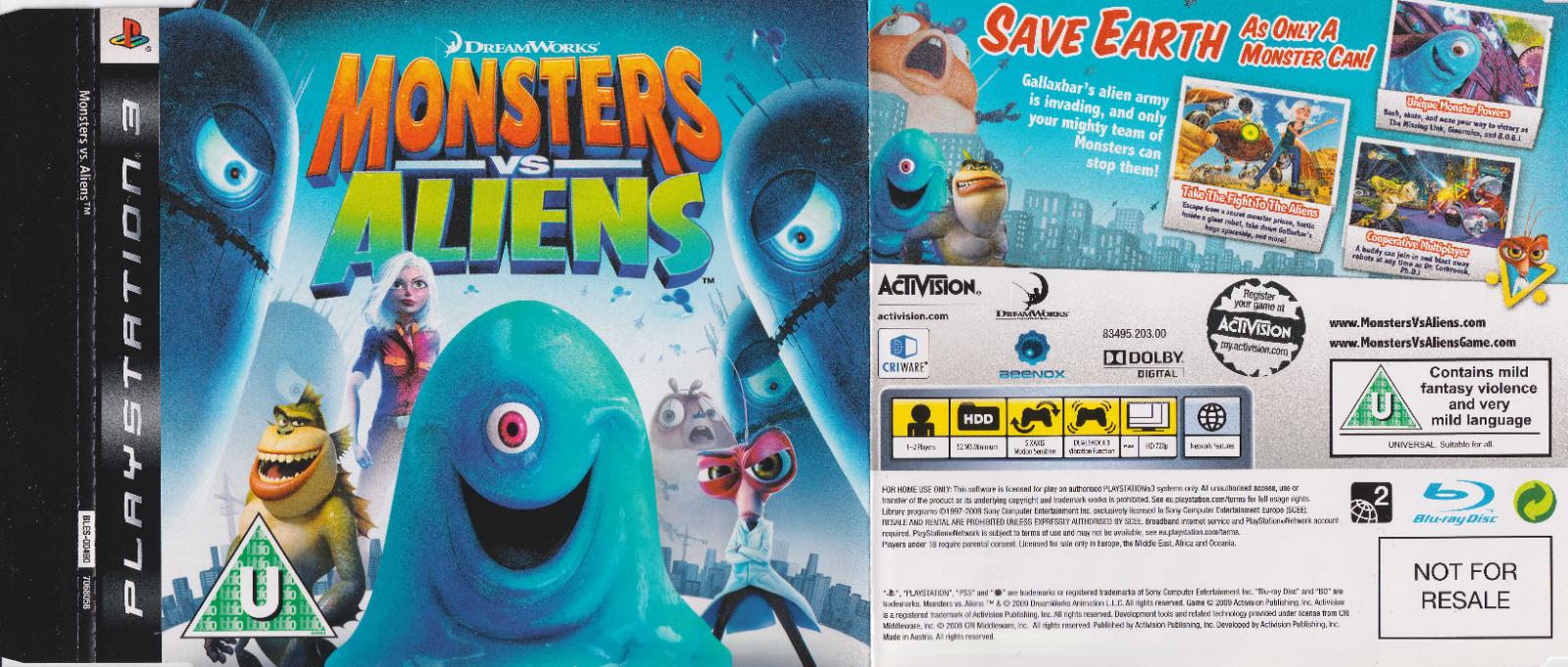 Monsters Vs. Aliens [Not For Resale]