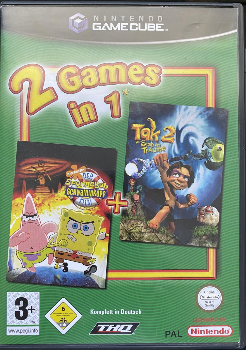 2 games in 1: Spongebob + Tak