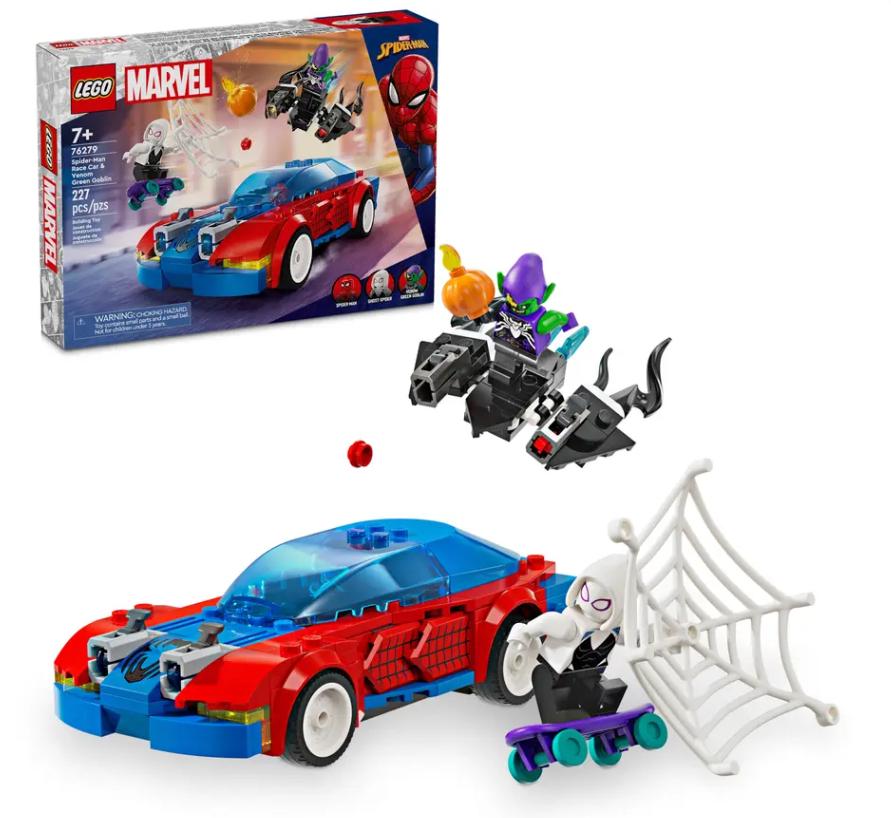 Spider-Man Race Car & Venom Green Goblin #76279