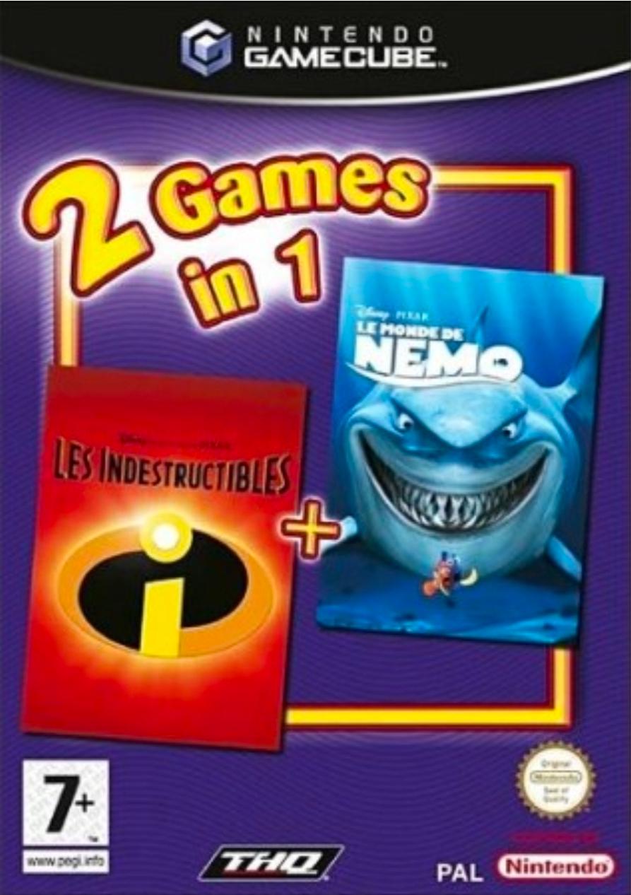 2 Games In 1: The Incredibles + Finding Nemo
