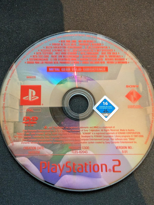 Metal Gear Solid Subsistence [Promo Not For Resale]