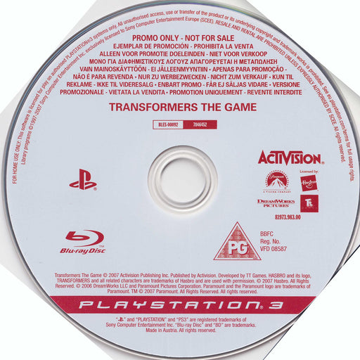 Transformers: The Game [Not For Resale]