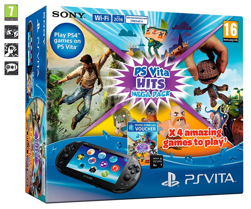 PlayStation Vita Black WiFi: PS Vita Hits Mega Pack