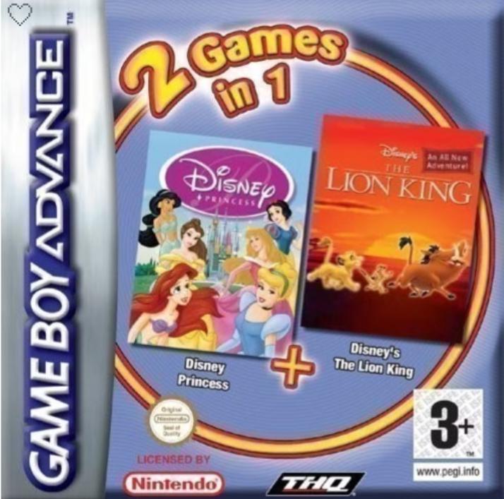 2 Games In 1: Disney Princess + Disney's The Lion King